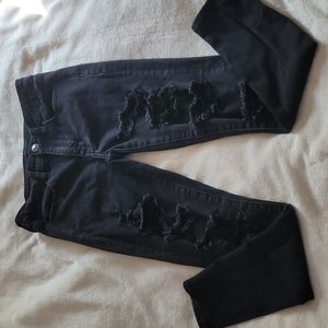 American Eagle Black Ripped Jeans